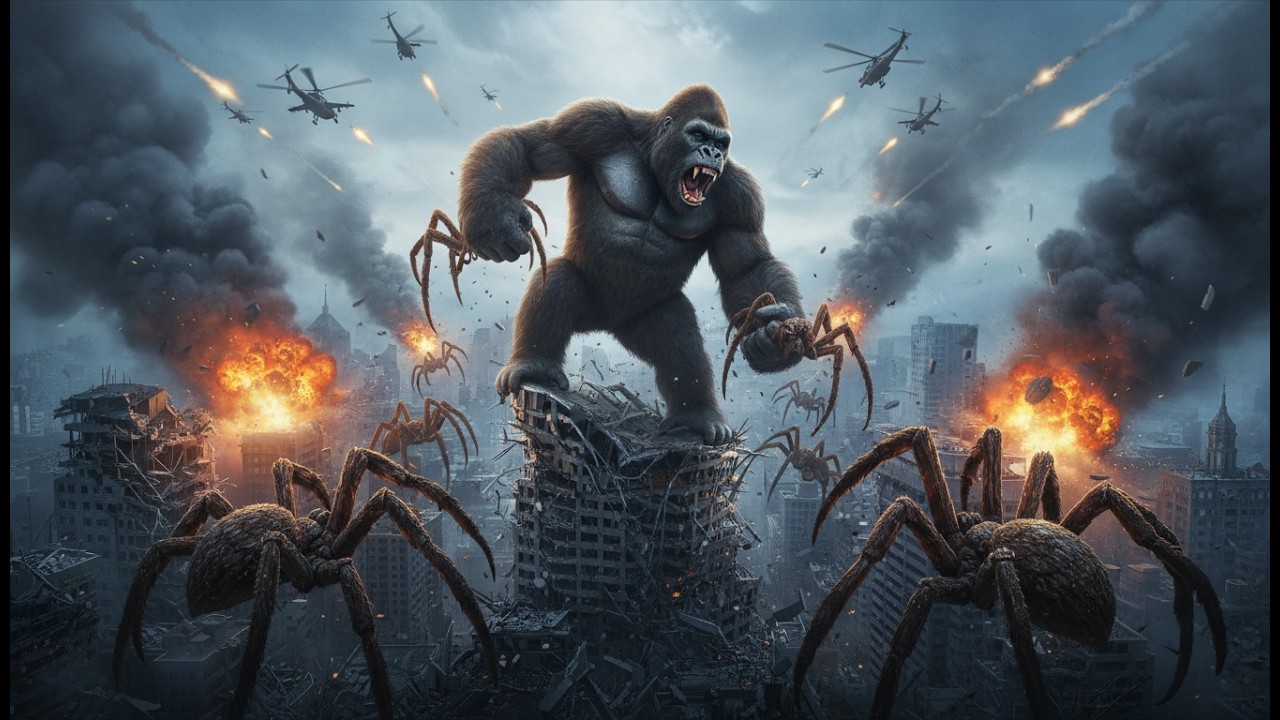 king kong saves the day the mythical titan invasion in the city