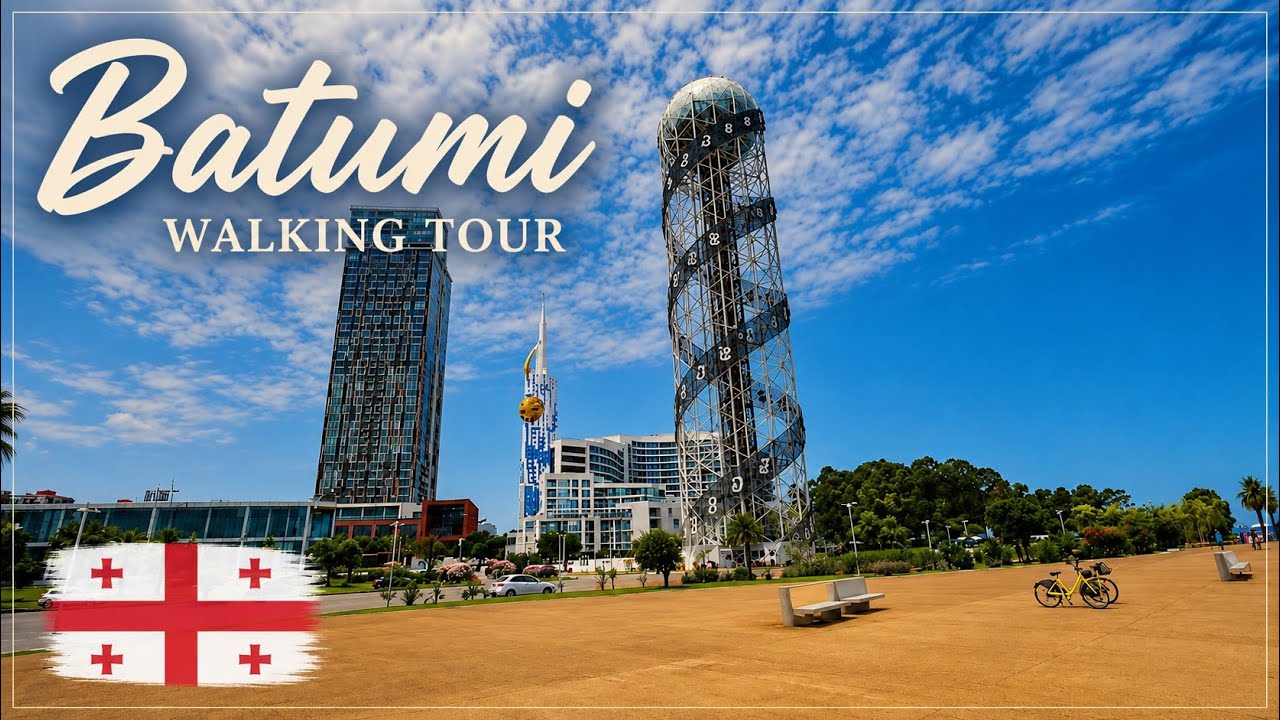 Batumi- Gruzja [walking tour] NO TALK Georgia - Georgian „Las Vegas”