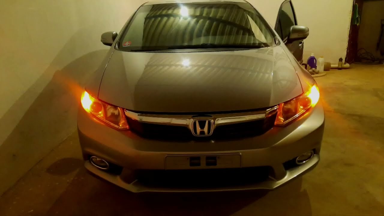 civic com pingo ambar osram