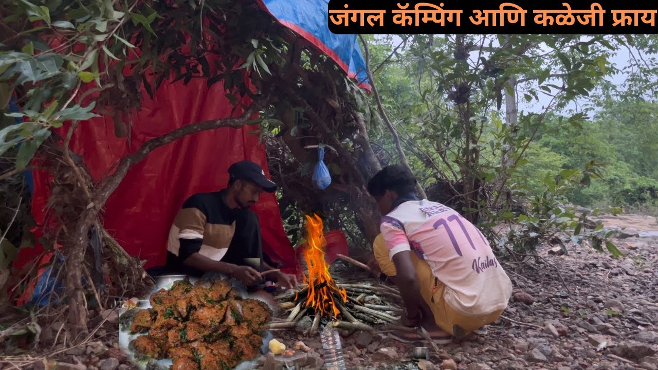 जंगलात रहाण्यासाठी एक वेगळा जुगाड आणि कळेजी तंदुरी |Camping ⛺️