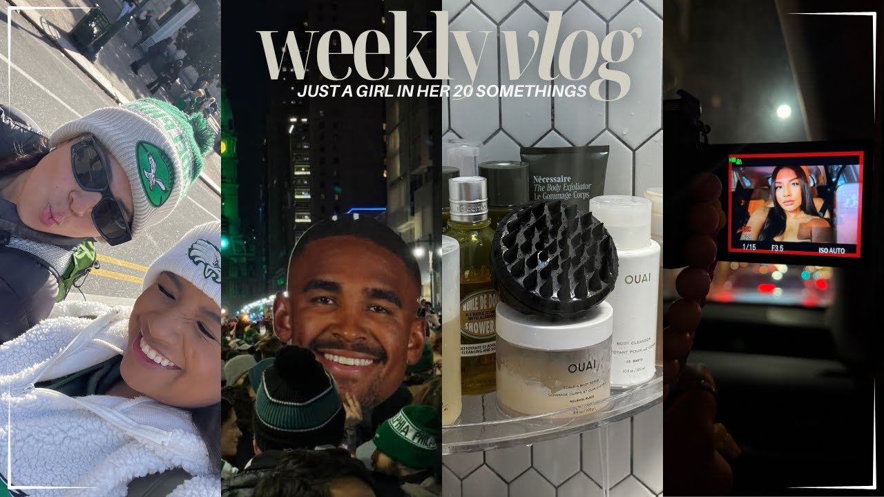 weekly vlog! eagles SB parade, dinner date, prioritizing friends, fun nights out, mall trips + more!