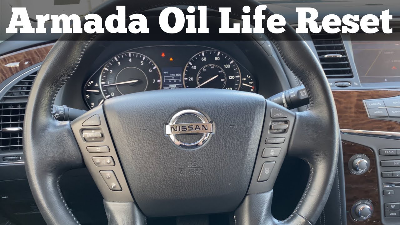 2017 - 2020 Nissan Armada - How To Reset Oil Life - Oil Change DIY
