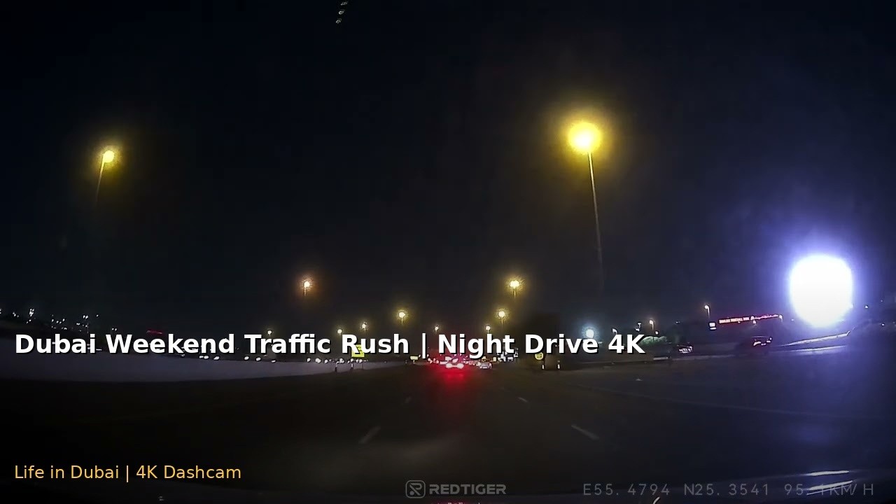 Late Night Drive in Dubai 🌃 | Weekend Traffic Jam & City Lights | UAE 4K Video