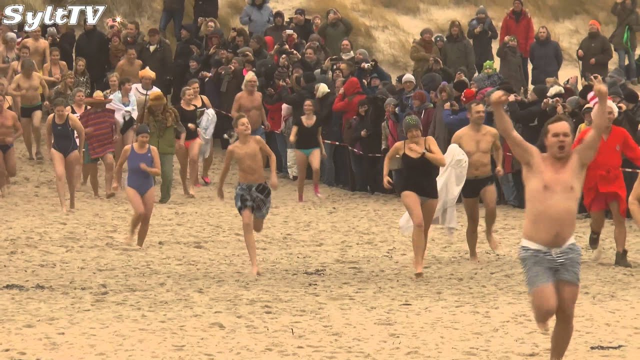 Neujahrsbaden in Wenningstedt auf Sylt