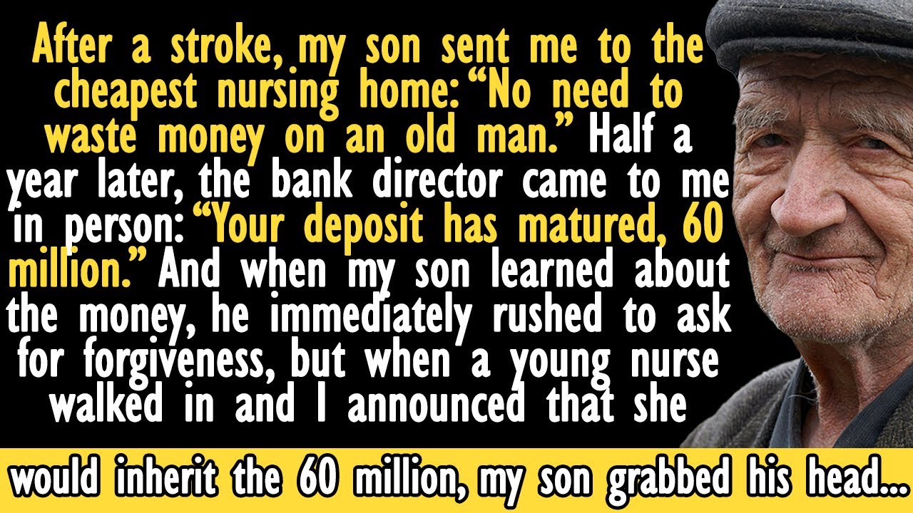 My son sent me to the cheapest nursing home. Half a year later, the bank director came to see me...