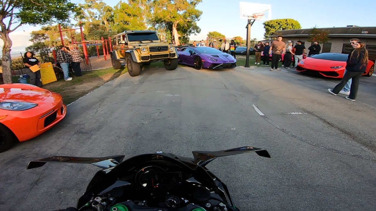 Taking My Ninja H2 To A Supercar Event!