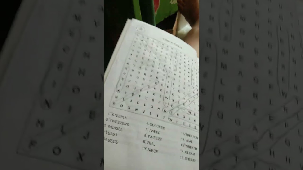 Omg I saw this in my word search book