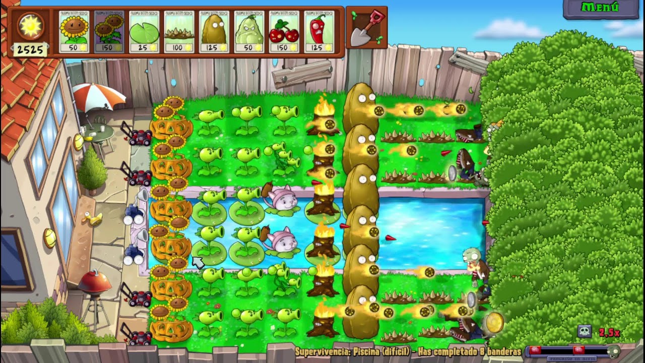 desbloqueando supervivencia infinita #pvz  | PVZ TRASPLANTADO. 3°
