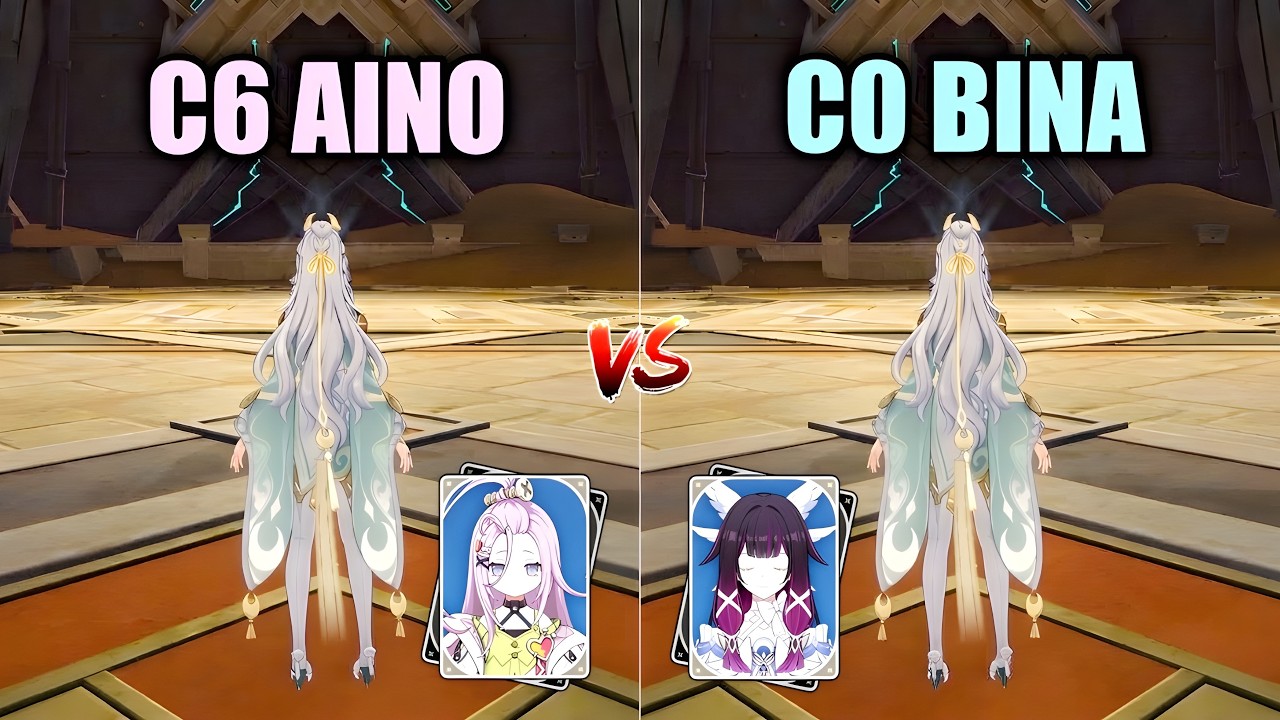 C6 Aino VS C0 Columbina | Support Comparison | Genshin Impact