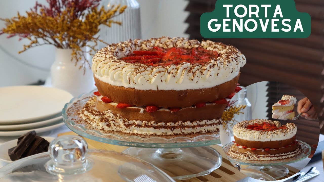 TORTA GENOVESA RELLENA CON FRESAS🍓/ TRES LECHES🥧