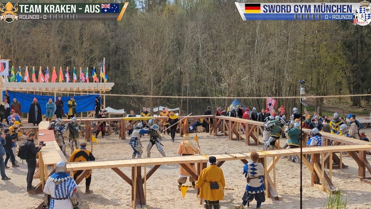 Team Kraken v Sword Gym M&uuml;nchen, Germany - Buhurt League World Cup - Prague, Czechia 28/4/2023