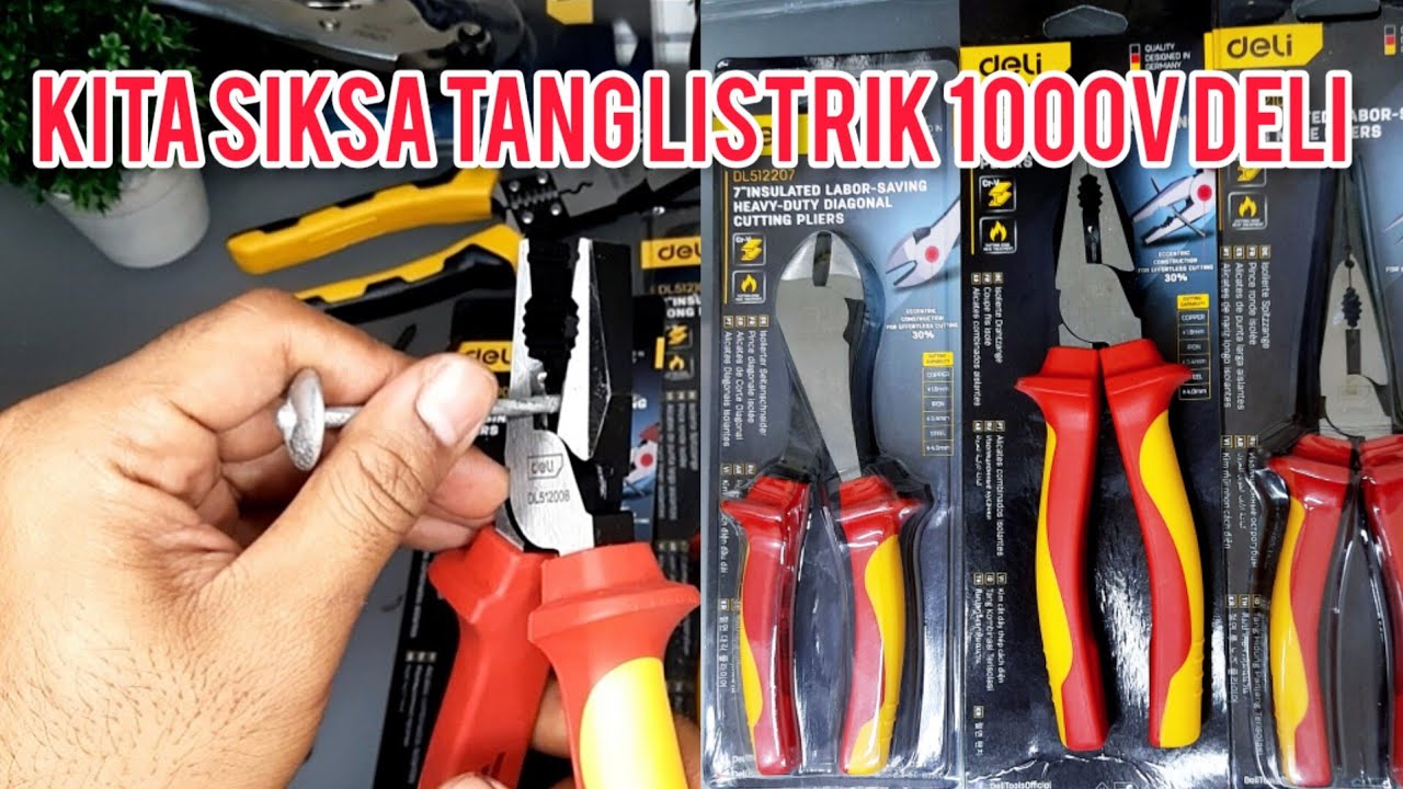 tang insulasi DELI 1000v , kita siksa biar tau kekuatan & kwalitas nya. dan hasil nya AMAZINGG
