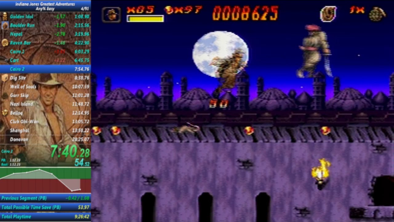 Indiana Jones Greatest Adventures  Speedrun Any% SNES