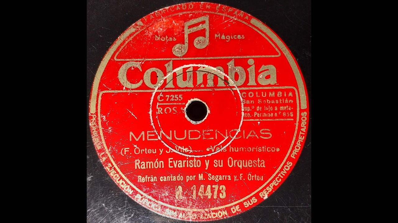 MENUDENCIAS - Cuplé humorístic - Ramón Evaristo y su Orquesta