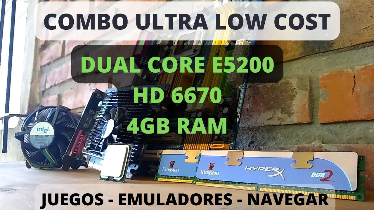 ✅DUAL CORE E5200 - HD 6670 - 4GB RAM - COMBO ULTRA LOW COST - SIRVE PARA JUGAR , EMULAR Y NAVEGAR ?