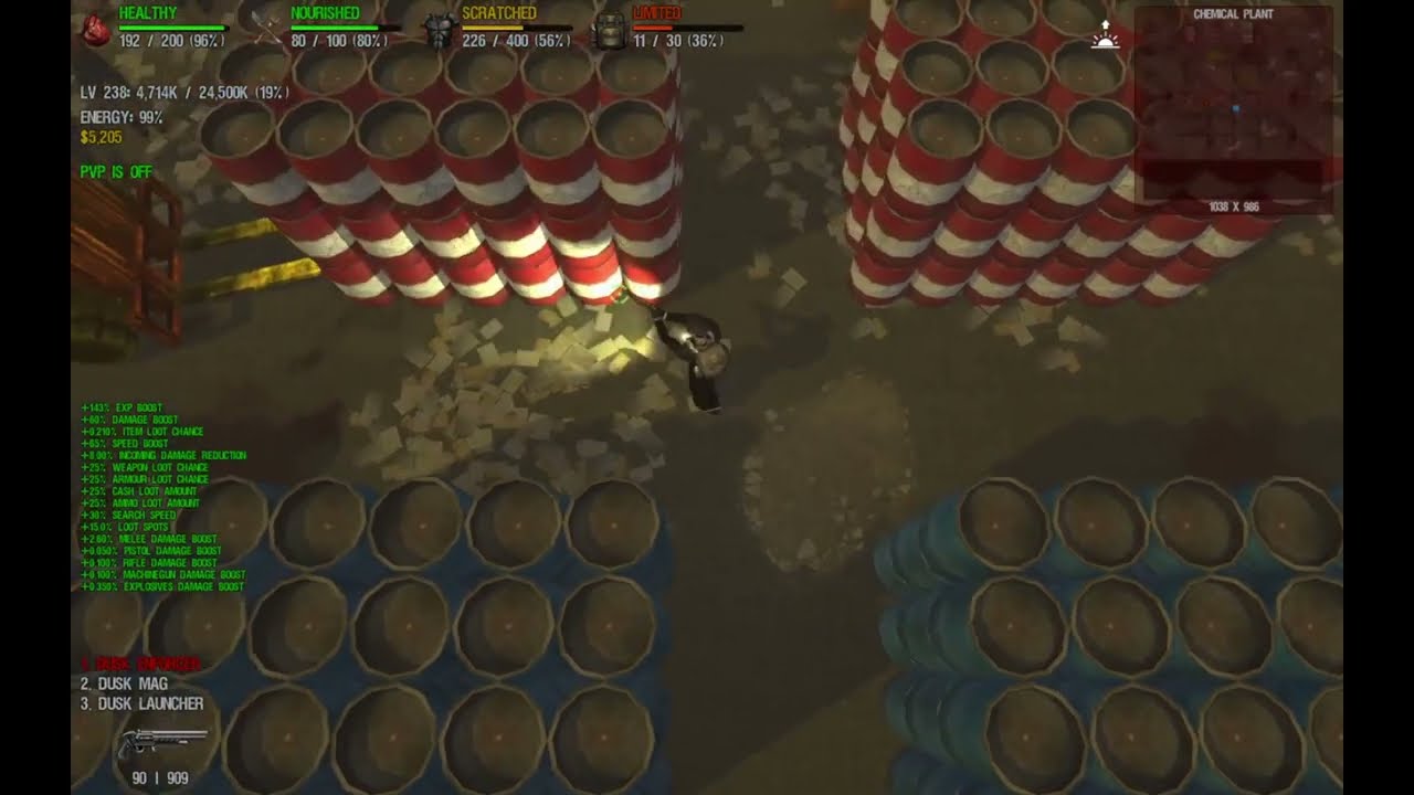 Loot a la fabrica quimica con armas dusk | Dead Frontier