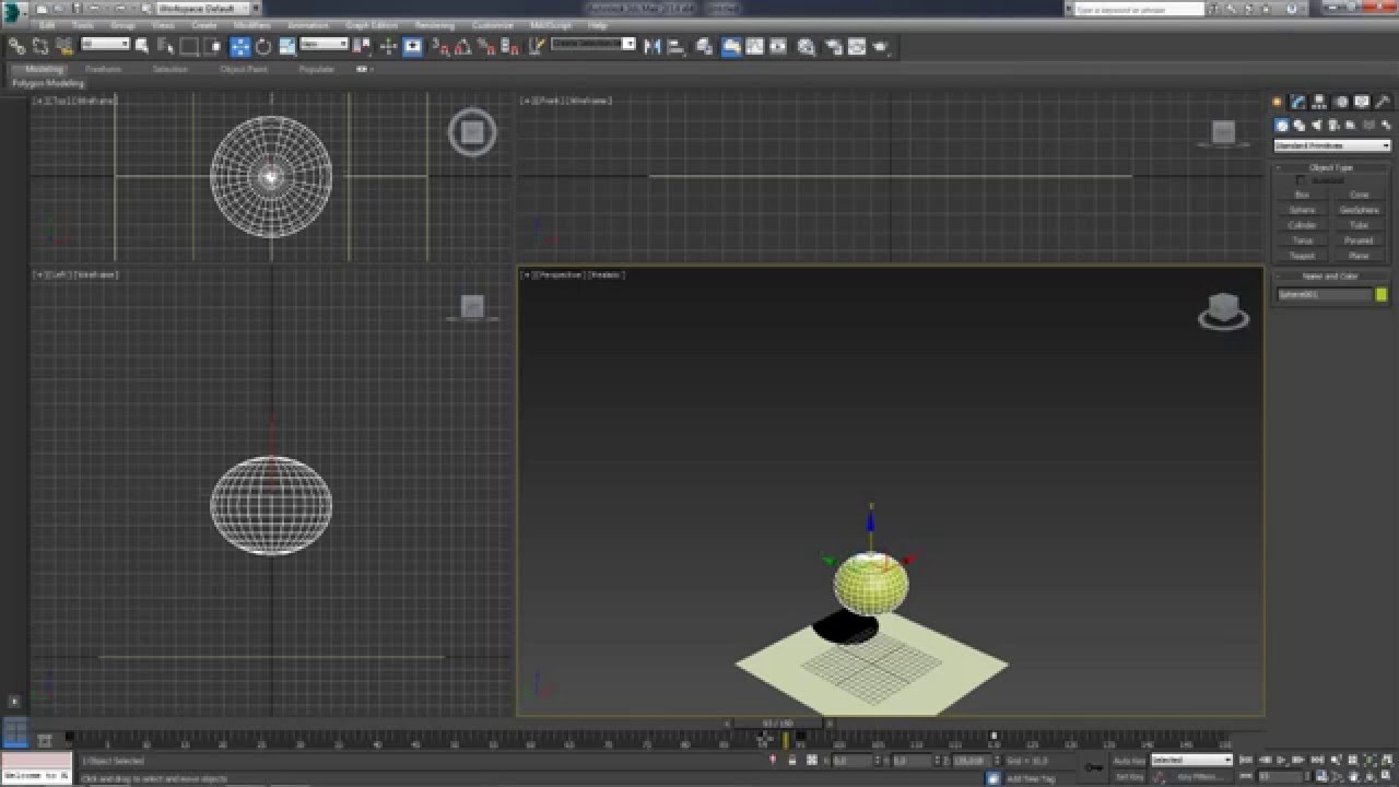3D Max. Упражнение №23. Анимация в автоматическом режиме. Сохранение анимации.