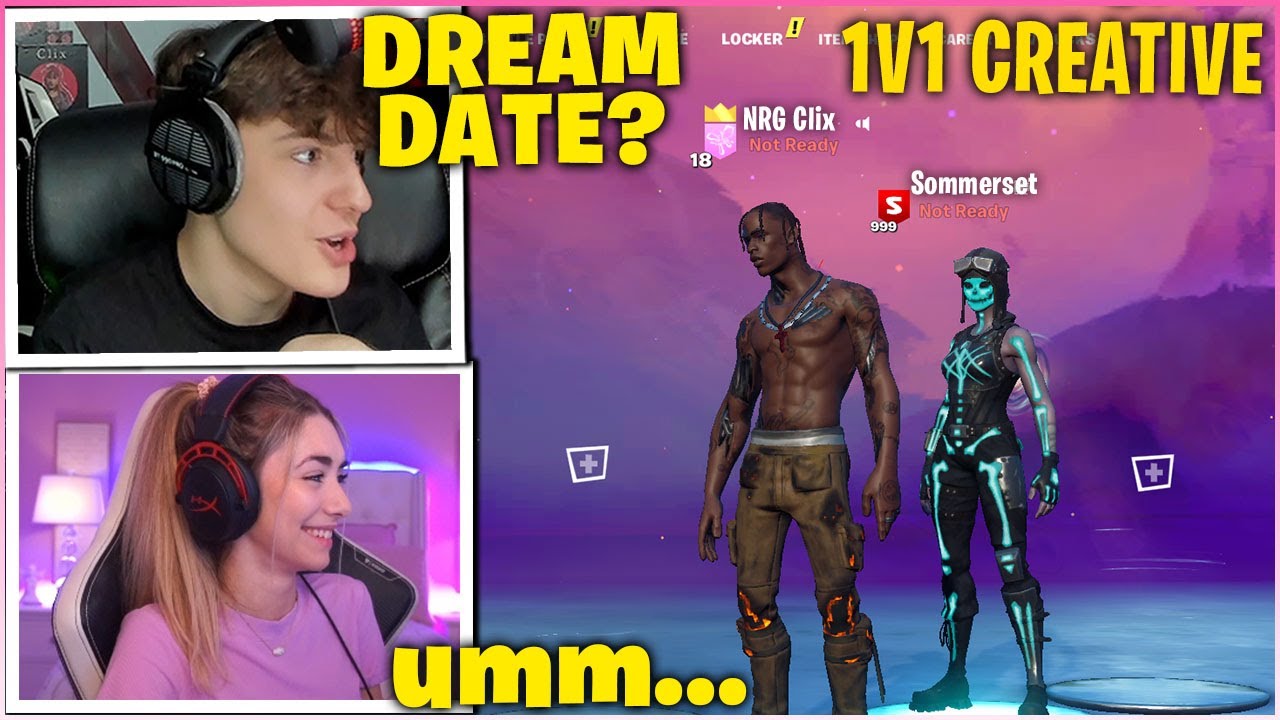 CLIX Ask SOMMERSET About Her DREAM DATE & Gets SUPER NERVOUS When 1v1ing Her (Fortnite Funny)