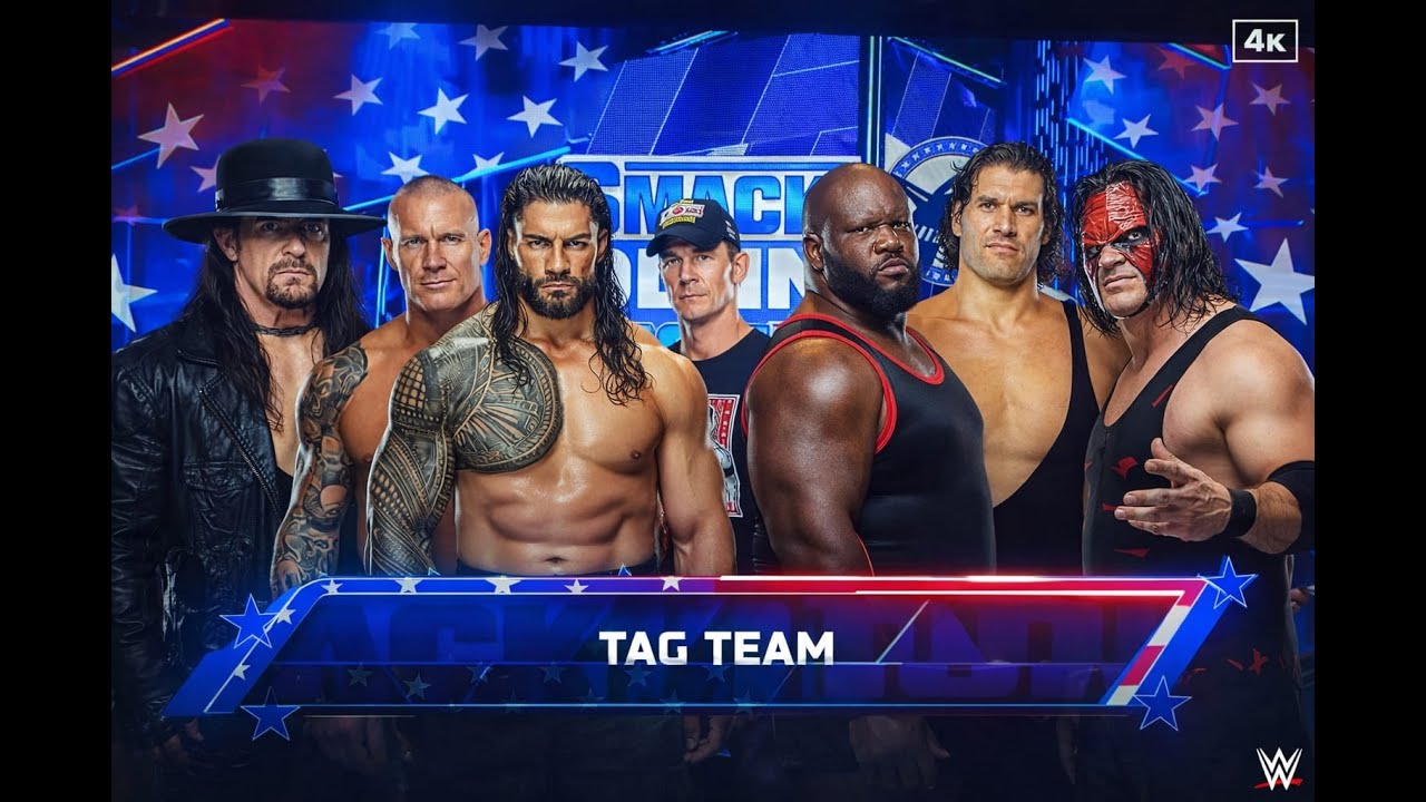 🔴FULL MATCH - Team John Cena vs TeamThe Great Khali 4 v 4 Tag Team Match Elimination Match : WWE2K25