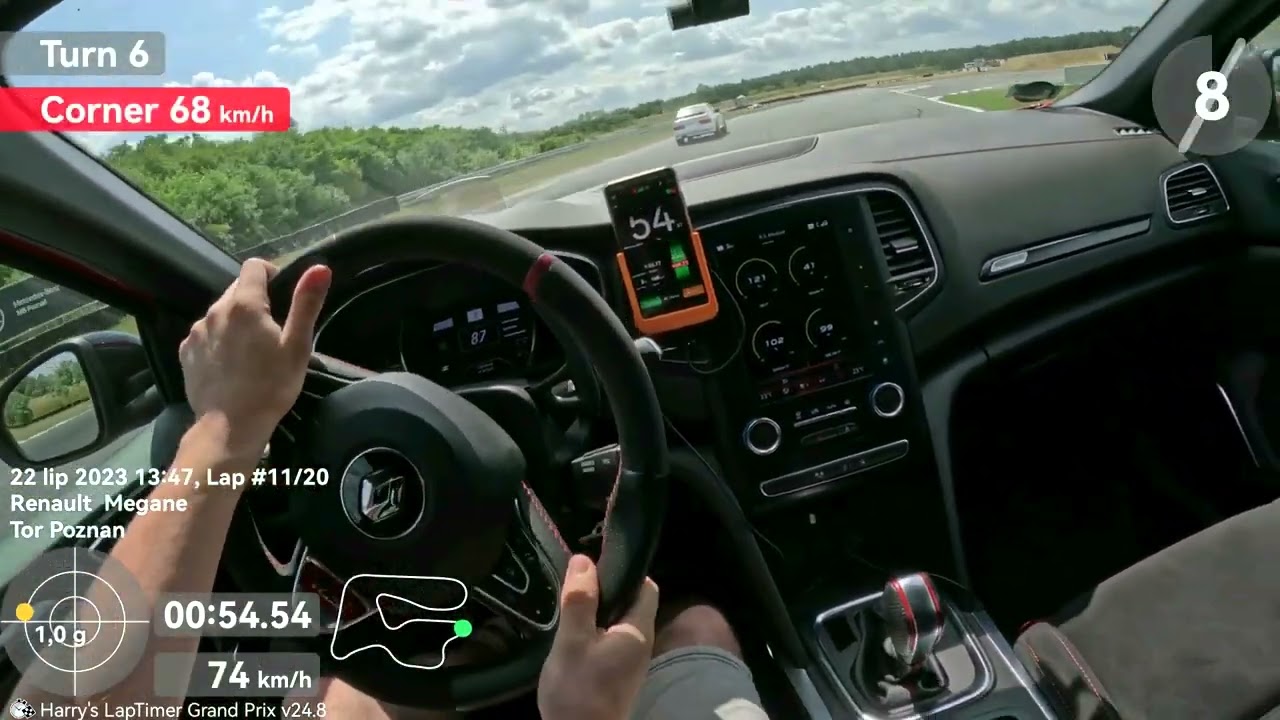 Tor Poznań 1:50.87 - Renault Megane 4 RS Trophy 300 EDC - Race Cup 22.07.2023