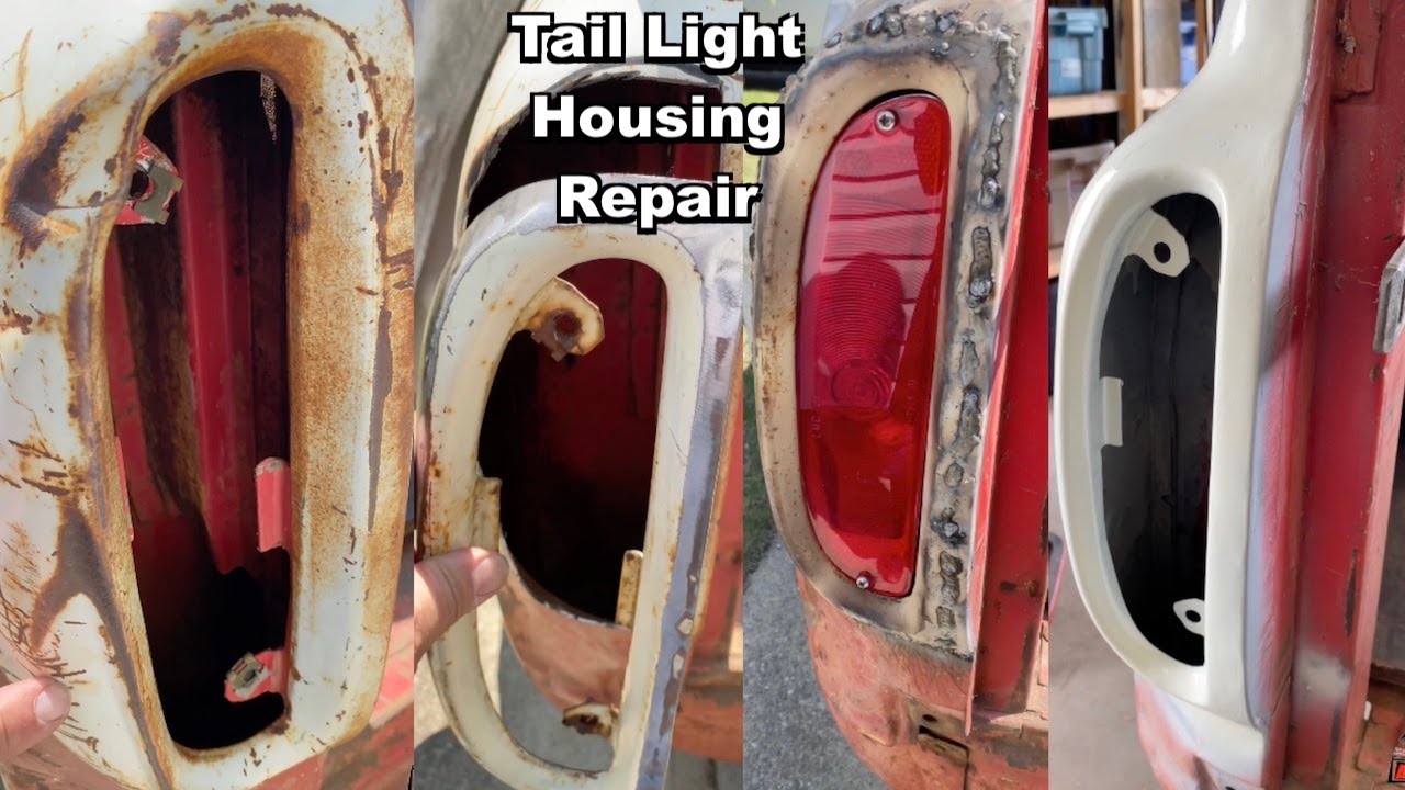 1961 F-100 Damaged Tail Light metal needs replacement