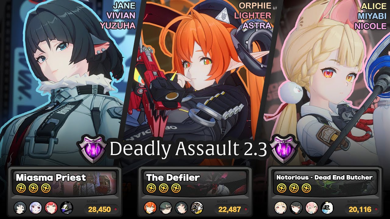 Deadly Assault / Jane, Vivian, Yuzuha & Orphie Hypercarry & Alice, Miyabi, Nicole / ZZZ 2.3