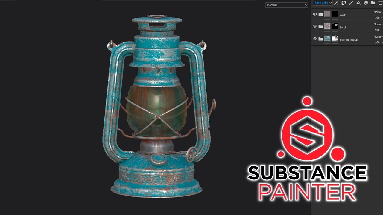 Kerosene lamp texturing