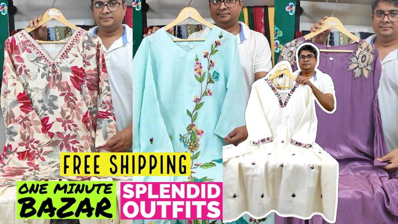 One Minute Bazar Brings You Smart Kaftans, Cotton Embroidered Suits and Stunning Party Wear Suits.