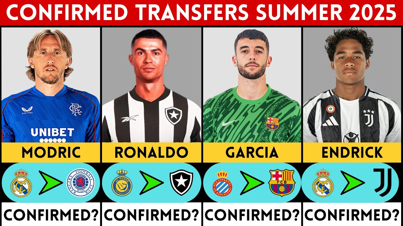 🚨 LATEST CONFIRMED TRANSFER NEWS AND RUMOURS - SUMMER 2025 | RONALDO, MODRIC, GARCIA, ENDRICK...