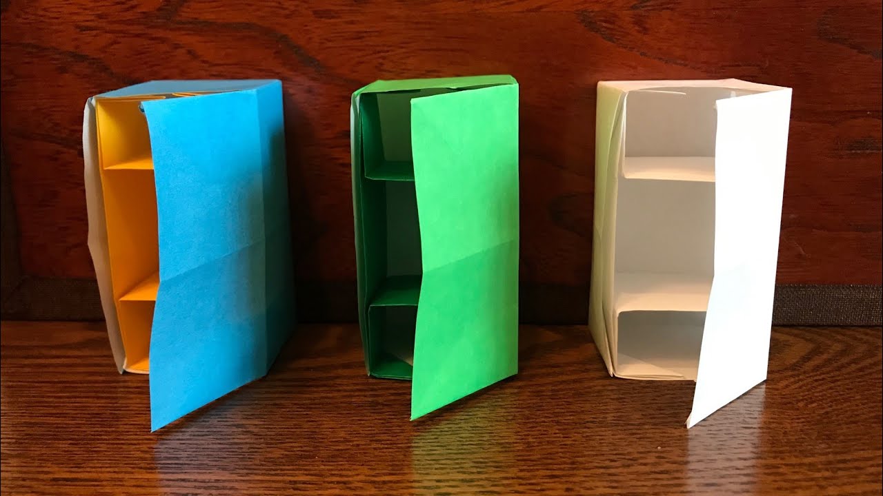 ＃13【折り紙】冷蔵庫を折る  Easy Origami refrigerator