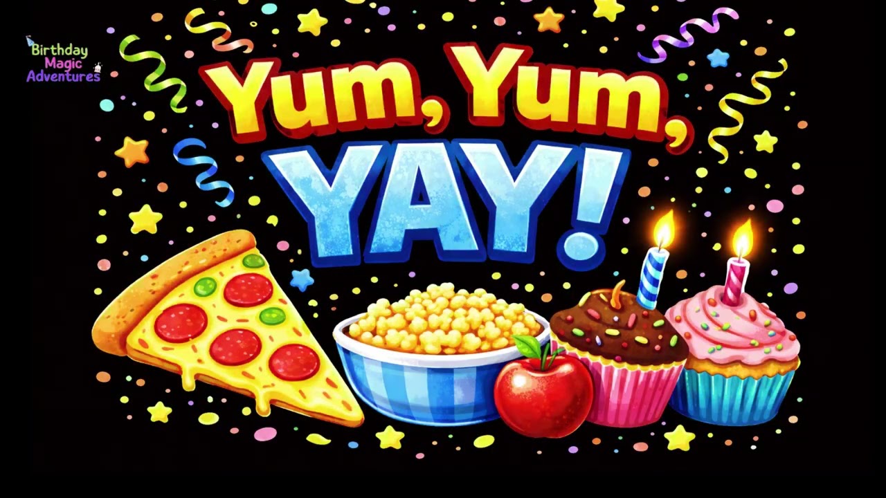 Yum, Yum, Yay! | Birthday Party Song | 6 year old