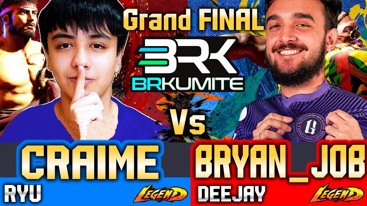 🔥 Grand Final SF6 (2G Bryan-Job vs Craime)🔥BR Kumite Ryu vs Deejay - Street Fighter 6