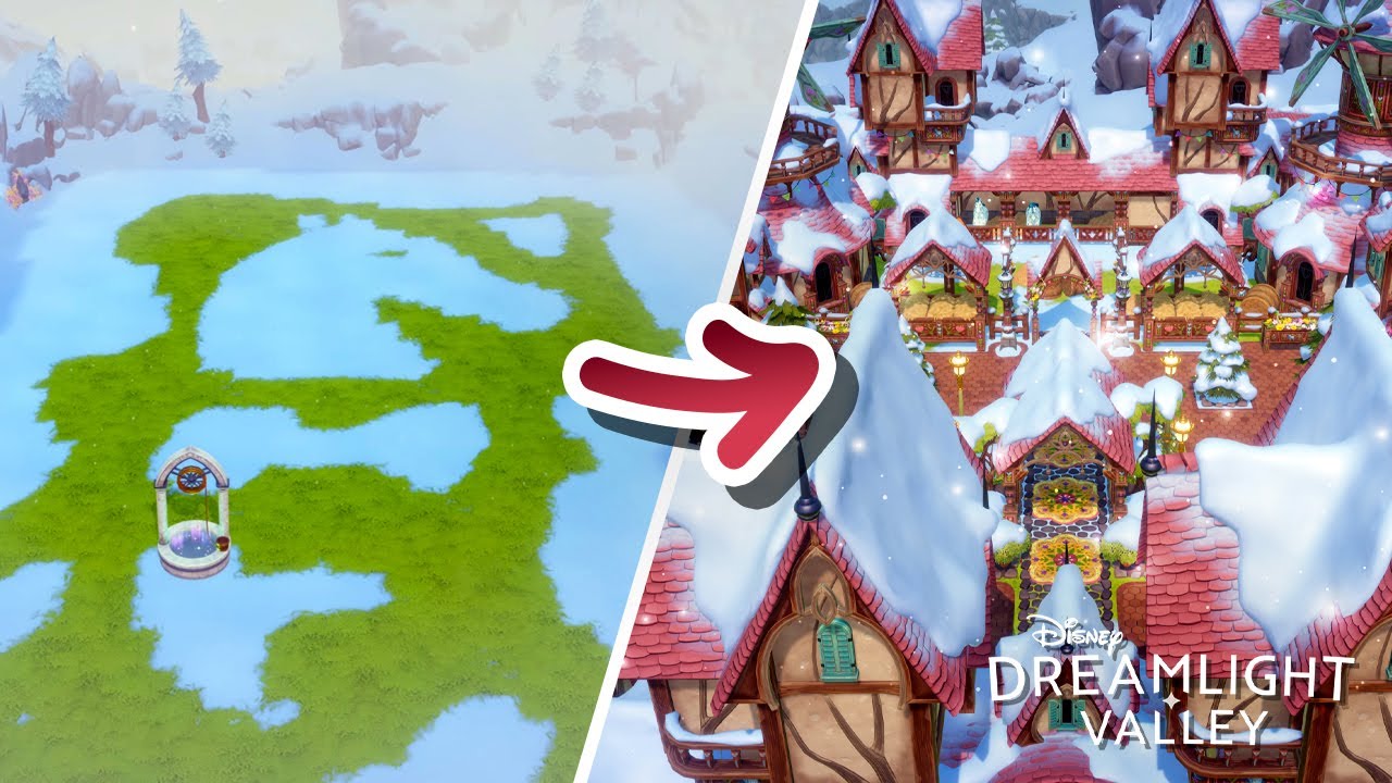 Building an Alpine Town in Wishblossom Ranch (3+ Hours of Decorating!) | Disney Dreamlight Valley