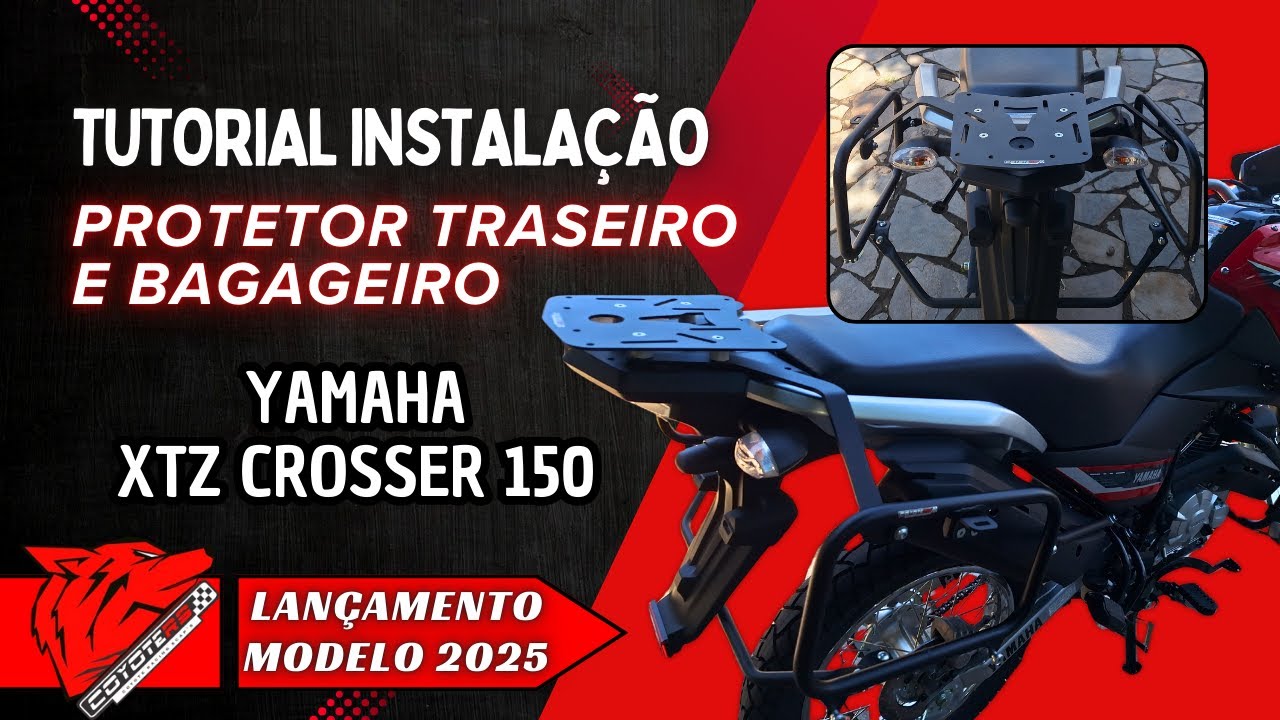 Protetor Traseiro e Bagageiro – Yamaha XTZ Crosser 150 - PT010 e BG010