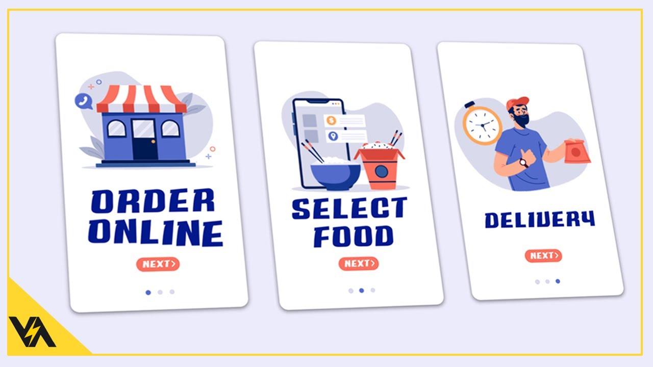 Food Delivery Mobile Application Animation in After Effects
