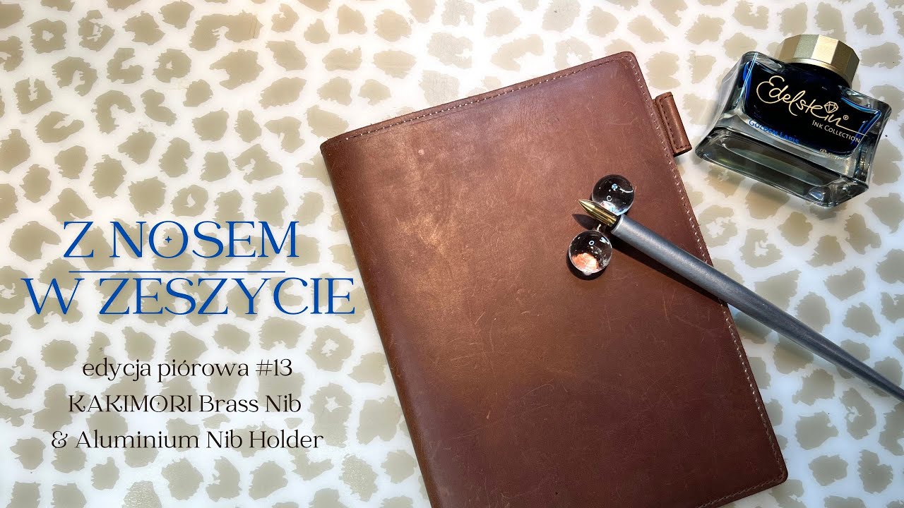 Przedziwne pi&oacute;ro (maczanka) od KAKIMORI | Brass nib | Aluminium Nib Holder