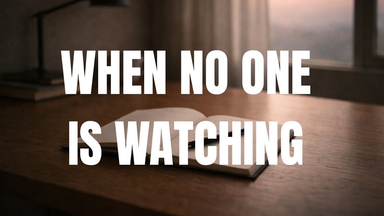 Discipline Is Built When No One Is Watching