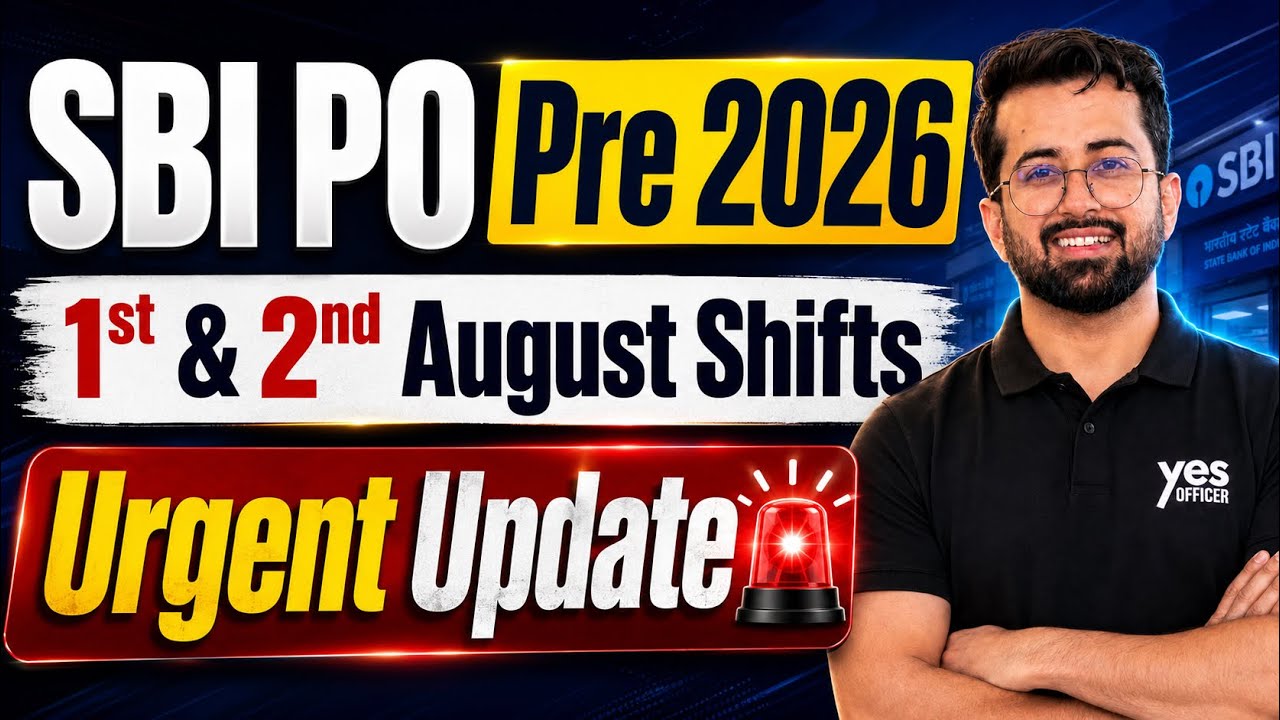 SBI PO Pre 1,2 Aug Students, Something for you.