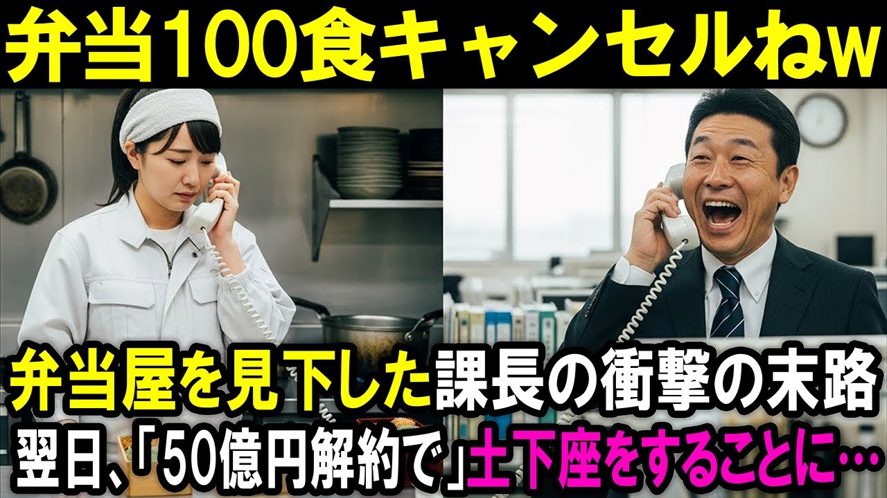 「そんな貧乏くさい弁当いらない。100食まとめてキャンセルだ」弁当屋を見下した男。しかし翌日、“50億円の契約破棄”が下され業界が凍りついた