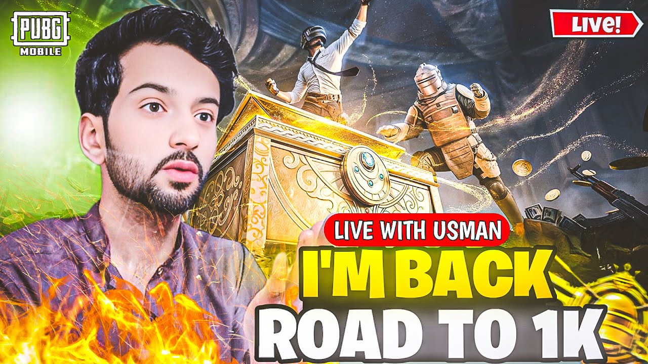 USMAN  JANI 🔥 Road to 1K &ndash; PUBG LIVE With Usman #pubg