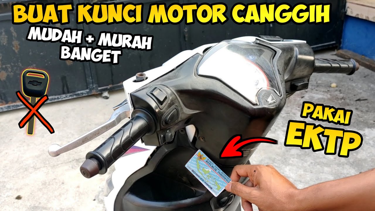 Cara buat Kunci motor pakai kartu RFID E-KTP
