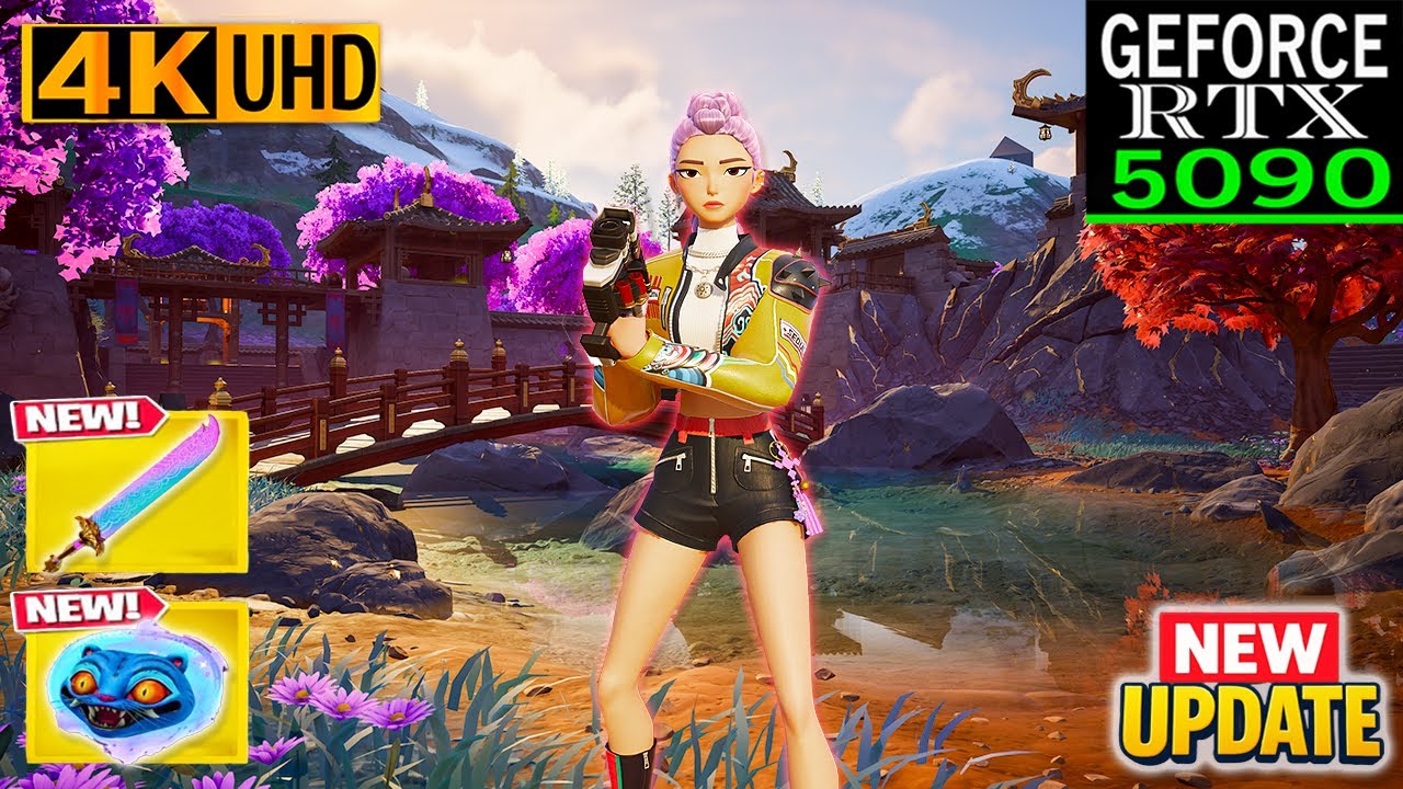 Fortnite *NEW UPDATE* KPOP Demon Hunters - RTX 5090 4K Max Settings + RTX ON | Rumi (HUNTR/X) Skin