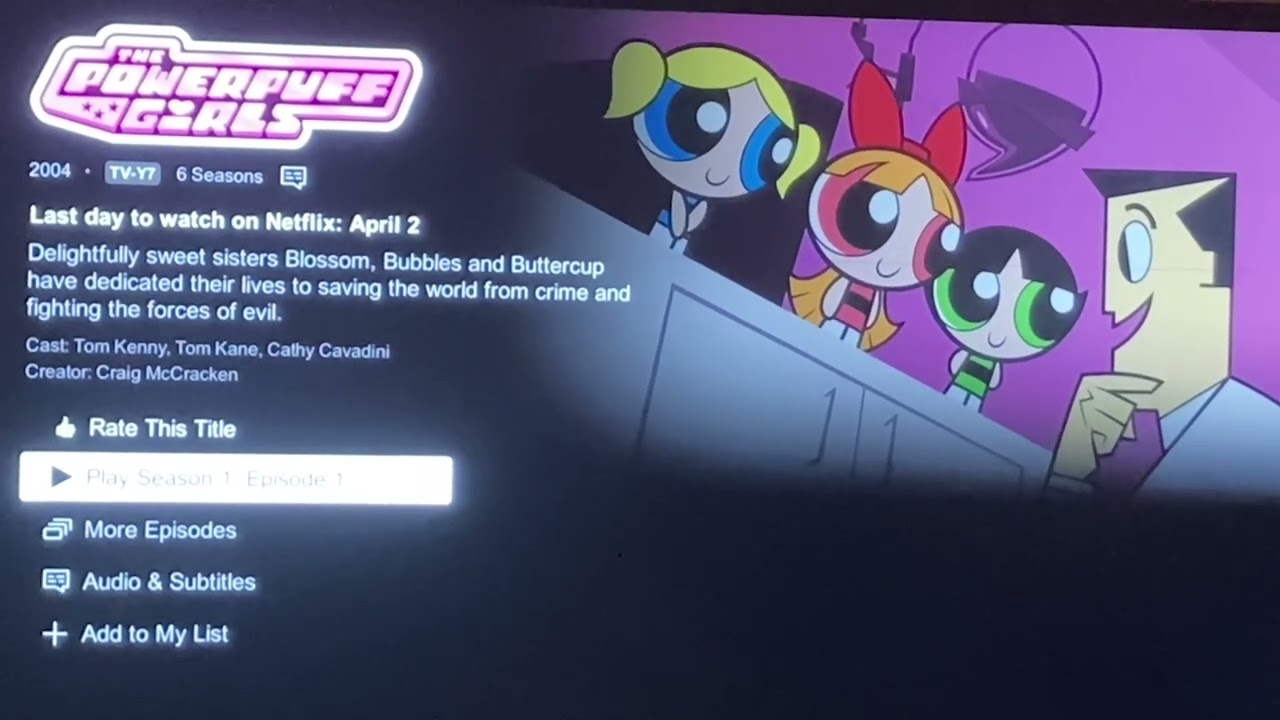 The Powerpuff Girls TV Series are leaving on Netflix