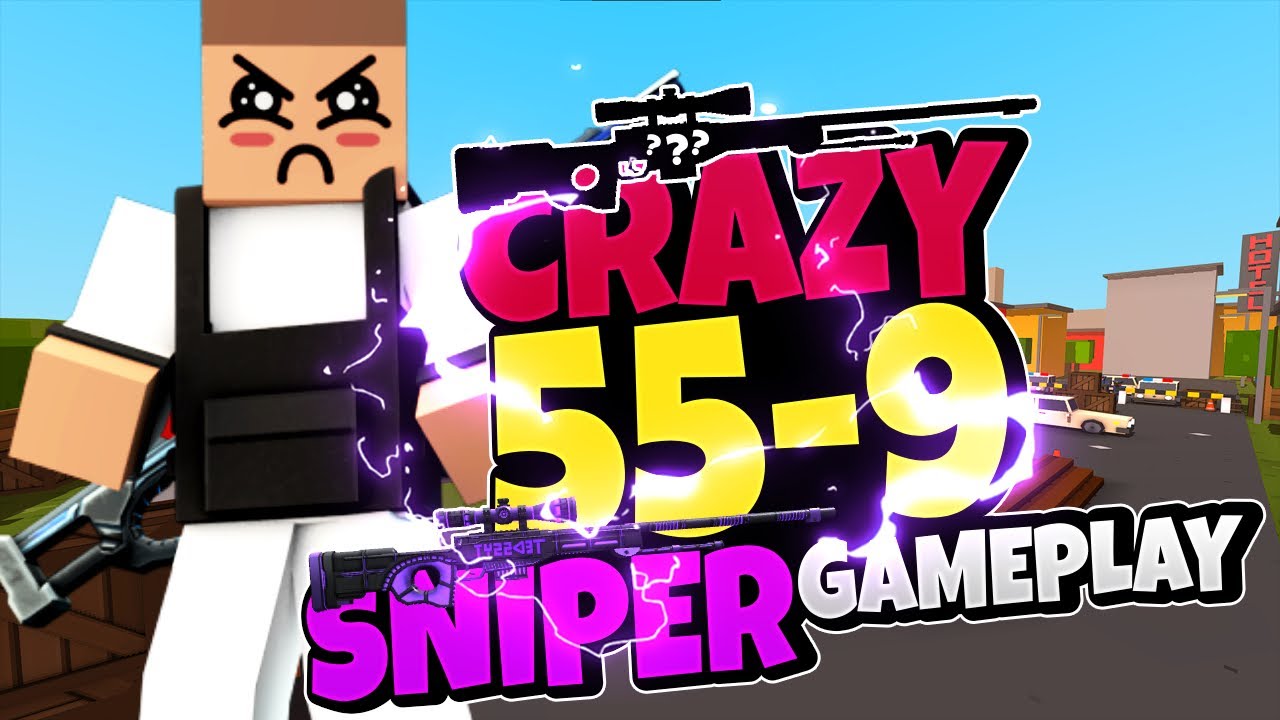 55-9 *CRAZY* Sniper Gameplay (Krunker.io)