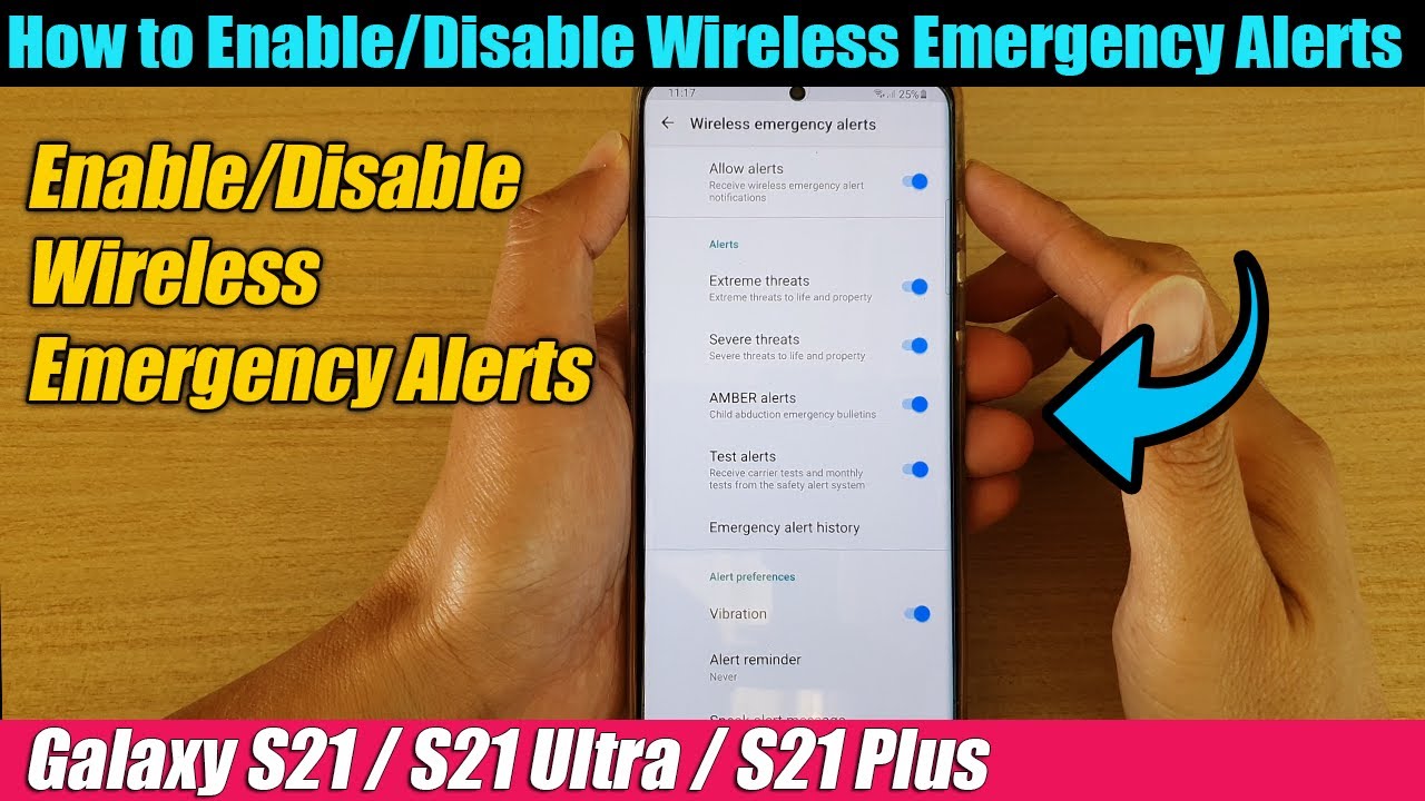 Galaxy S21/Ultra/Plus: How to Enable/Disable Wireless Emergency Alerts