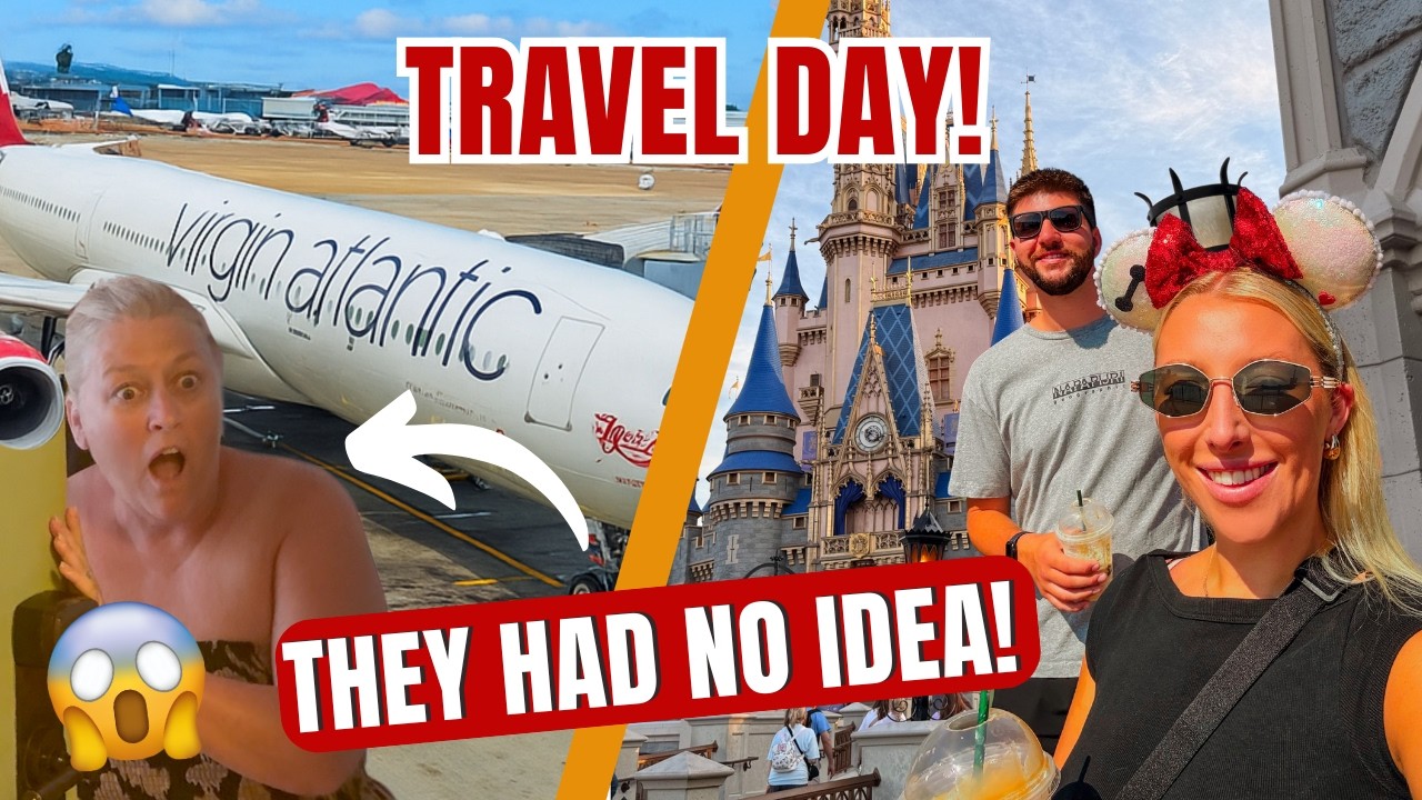 SURPRISING My Parents in Orlando! ✈️ Travel Day to Walt Disney World | Virgin Atlantic Manchester