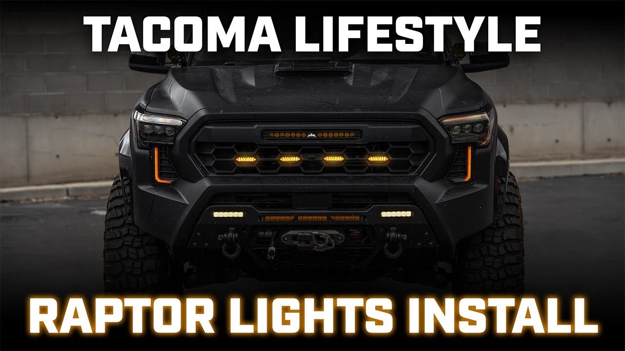 4th Gen Tacoma Lifestyle Raptor Lights Install // Easy Upgrade + Full Overview!