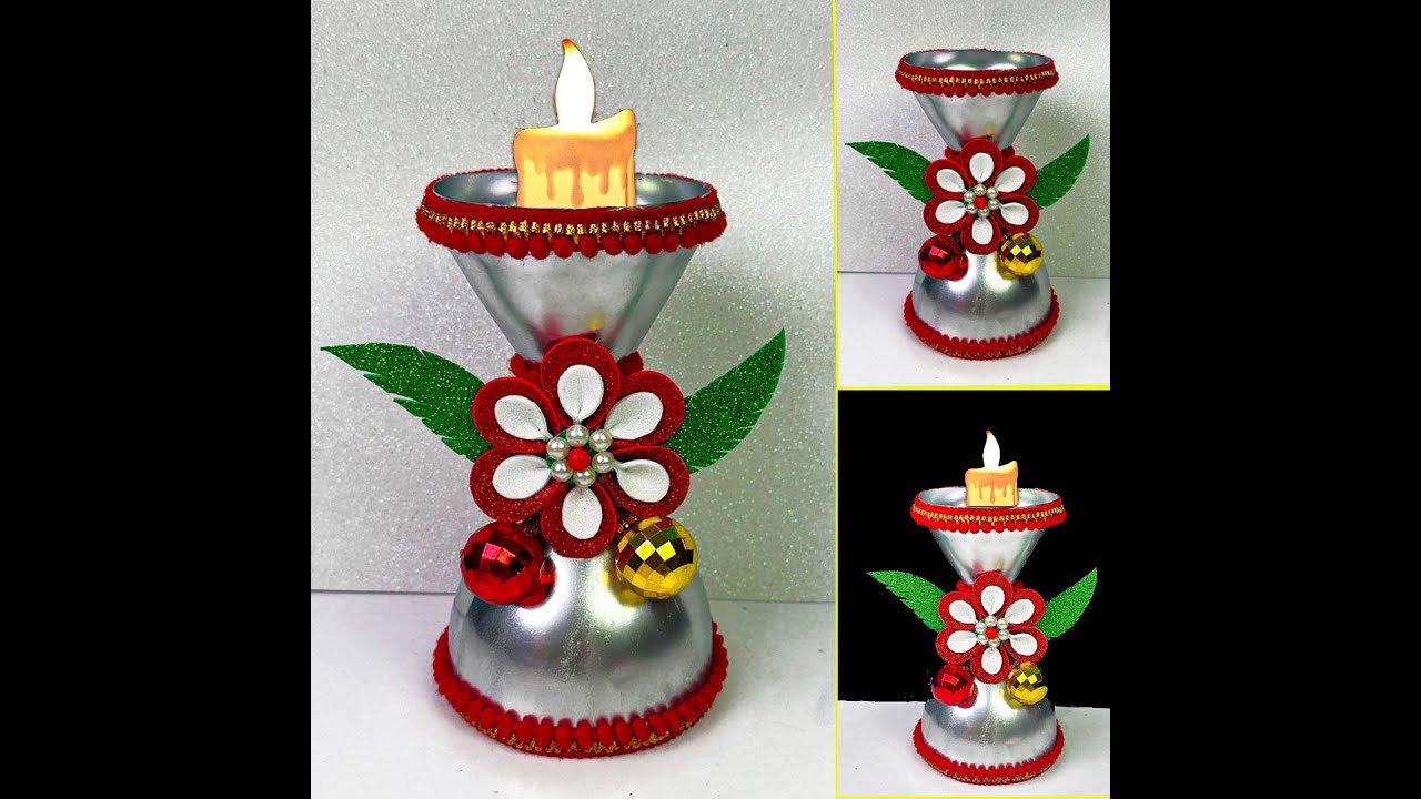 Cómo hacer un candelabro con una botella de plástico