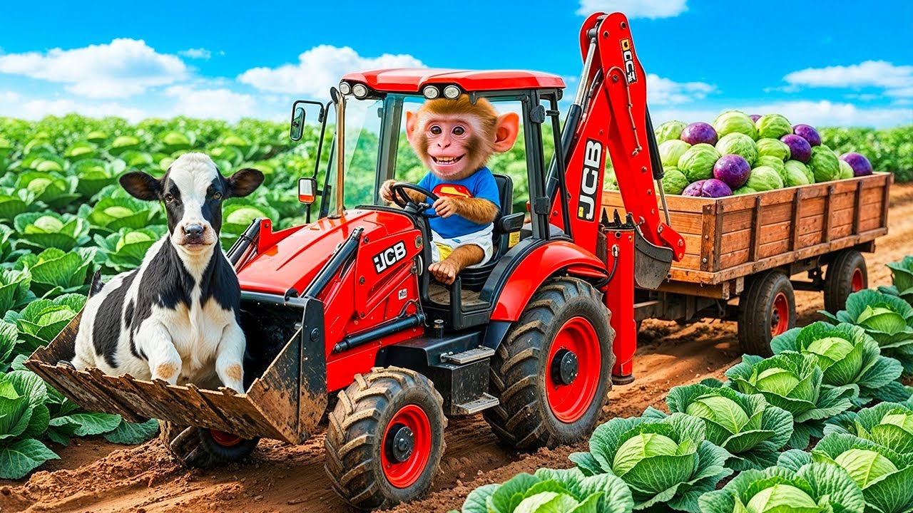 Farm Disaster! 🚨 iZi Monkey Witnesses Cows Stuck in Mud & a Heartwarming Rescue