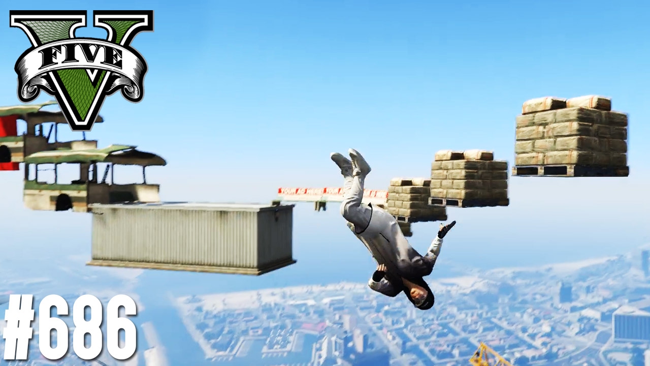 EXTREME ZU FU&szlig; PARKOUR - SKY PARKOUR! (+DOWNLOAD) | GTA 5 - CUSTOM MAP RENNEN